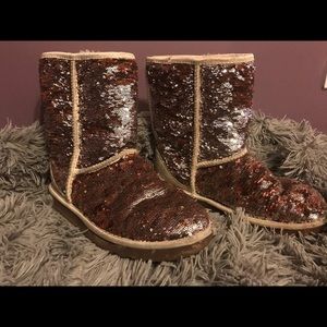 Copper Sequin Used Ugg Boots